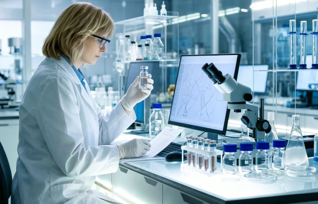 Lab quality inspection workflow for sealed pharmaceutical vials
